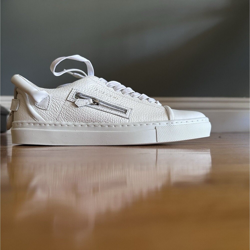 EU 37 Wmns Buscemi Womens Tennis Lock White  Leather Sneakers New‎